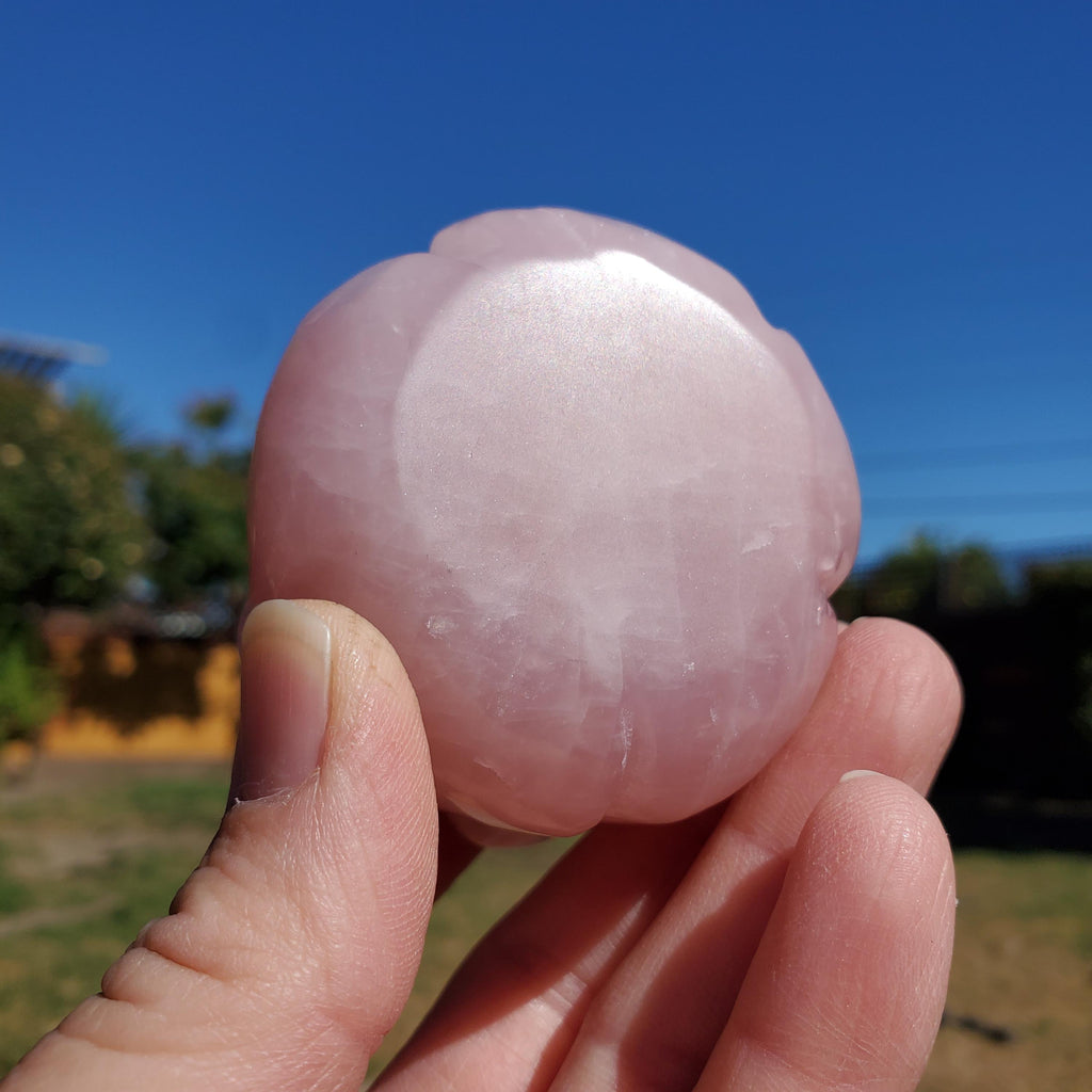 Chunky Standing Rose Quartz Flower Bud - Unconditional Love, Compassion, Self Love - Pink Crystal Rose Stone Healing Crystals Gemstone