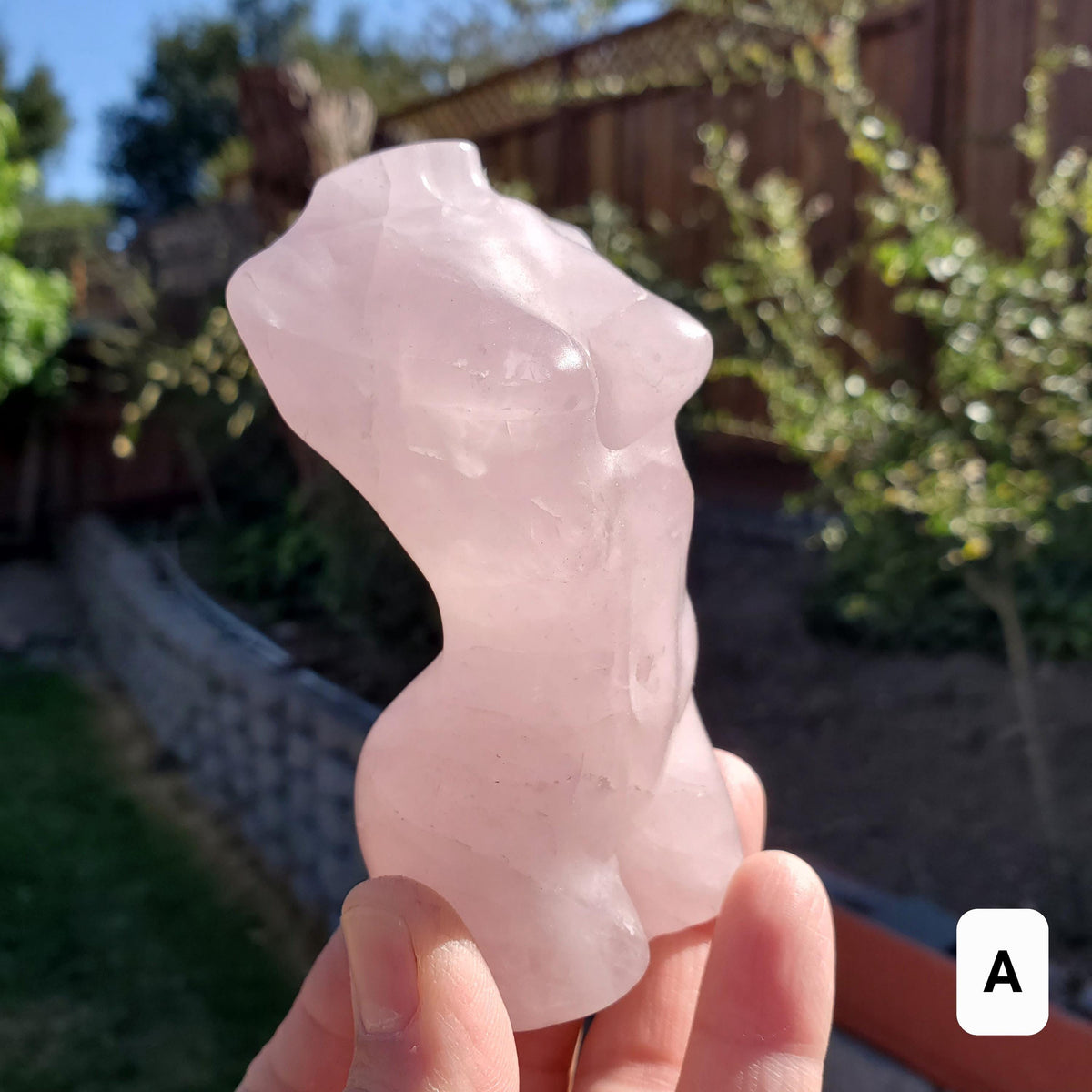 Rose Quartz Female Body - Unconditional Love, Compassion, Kindness - Pink Crystal Lady Body Healing Crystals Gemstone Statement