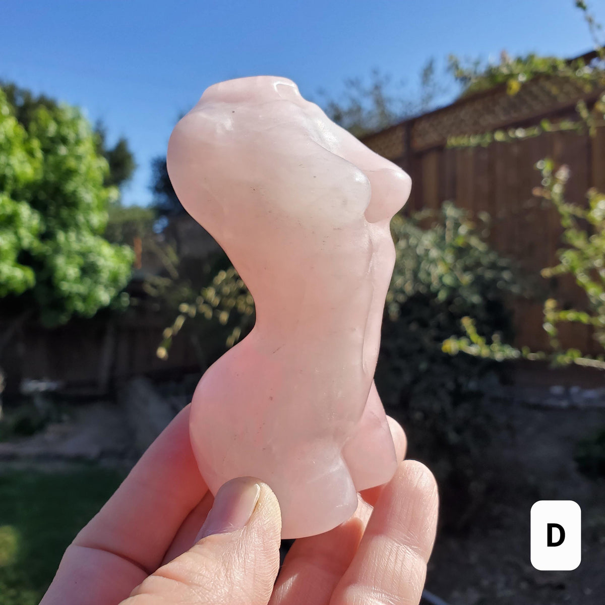 Rose Quartz Female Body - Unconditional Love, Compassion, Kindness - Pink Crystal Lady Body Healing Crystals Gemstone Statement