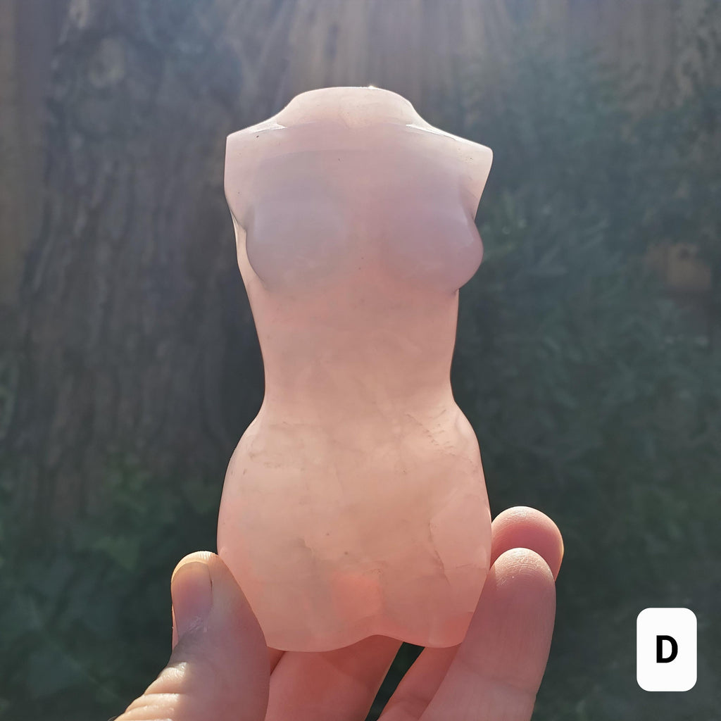 Rose Quartz Female Body - Unconditional Love, Compassion, Kindness - Pink Crystal Lady Body Healing Crystals Gemstone Statement