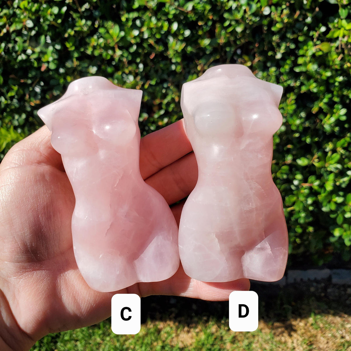 Rose Quartz Female Body - Unconditional Love, Compassion, Kindness - Pink Crystal Lady Body Healing Crystals Gemstone Statement