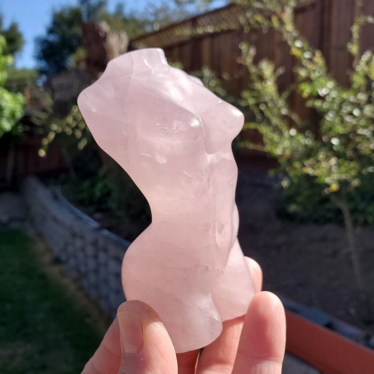 Rose Quartz Female Body - Unconditional Love, Compassion, Kindness - Pink Crystal Lady Body Healing Crystals Gemstone Statement