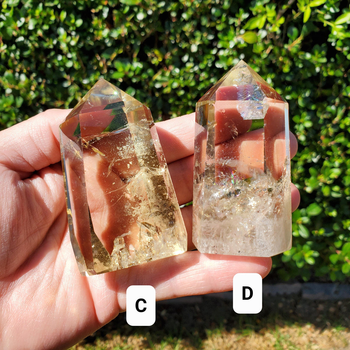 Chunky Citrine Tower with Rainbows - Abundance, Energizing, Creativity, New Beginnings - Golden Quartz Crystal Point Gemstone