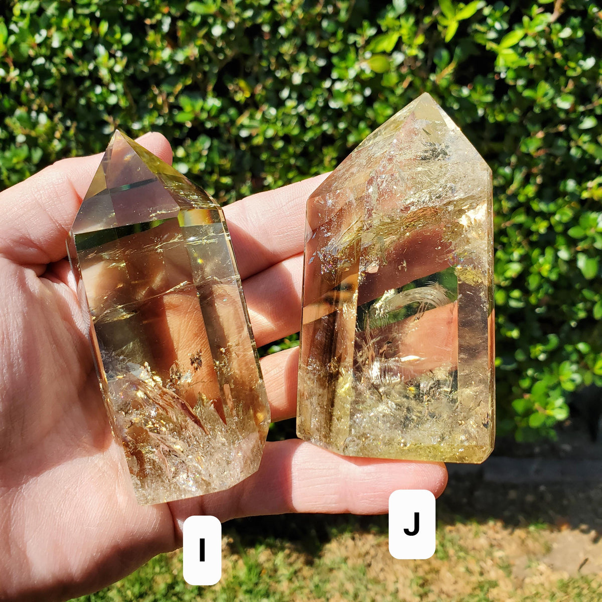 Chunky Citrine Tower with Rainbows - Abundance, Energizing, Creativity, New Beginnings - Golden Quartz Crystal Point Gemstone