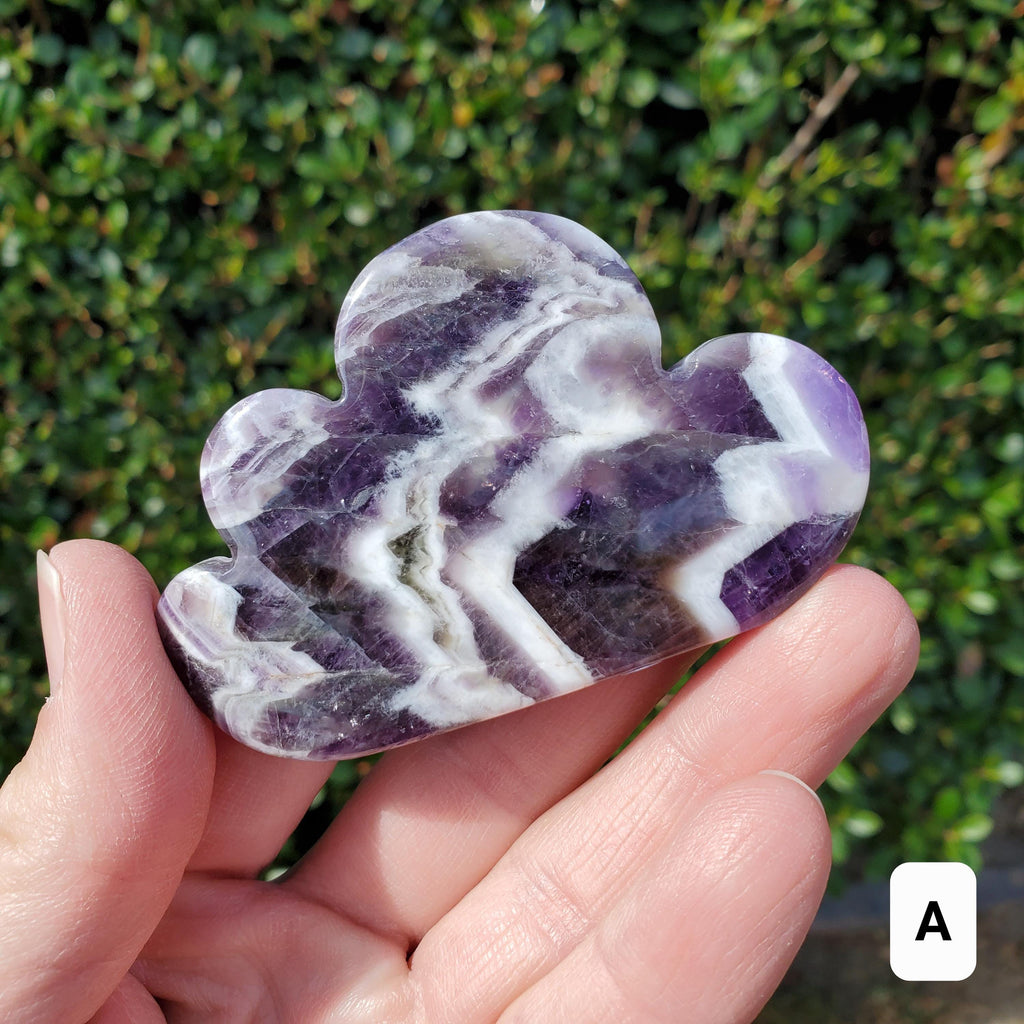 Dream Amethyst Cloud - Calming, Energetic Protection, Positivity, Divine Love - Purple Amethyst Crystal Standing Cloud Carving