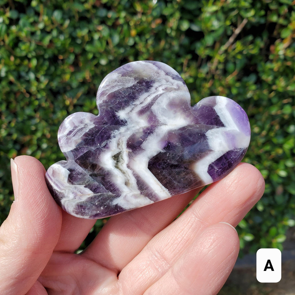 Dream Amethyst Cloud - Calming, Energetic Protection, Positivity, Divine Love - Purple Amethyst Crystal Standing Cloud Carving
