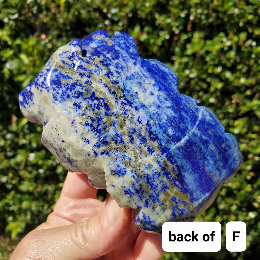 Big Lapis Lazuli Rose - Speak Your Truth, Communication, Personal Power - Blue Crystal Flower Stone Healing Gemstone Statement