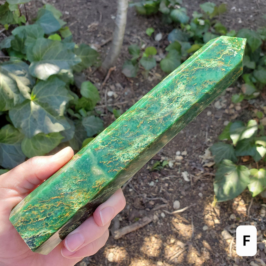 Big Emerald Tower - Heals Heart Chakra, Compassion, Acceptance, Wisdom, Confidence - 8.25" to 9.25" Green Emerald Crystal Point Gemstone