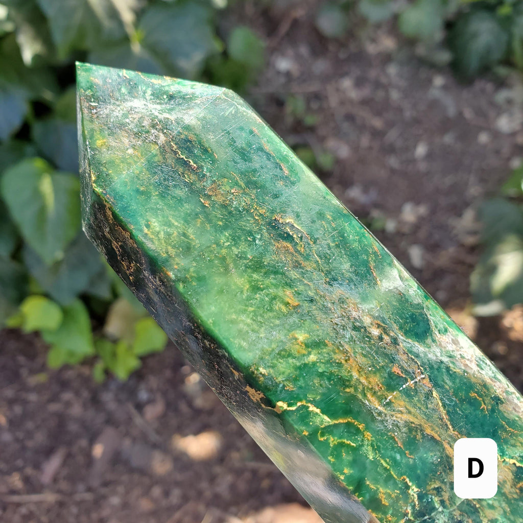 Big Emerald Tower - Heals Heart Chakra, Compassion, Acceptance, Wisdom, Confidence - 8.25" to 9.25" Green Emerald Crystal Point Gemstone