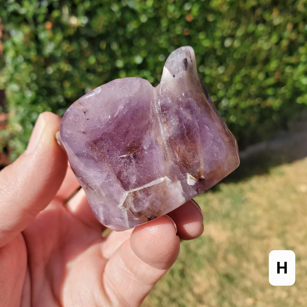Dream Amethyst Rose Bud Bloom - Calming, Protection, Positivity - Standing Purple Flower Crystal Healing Gemstone