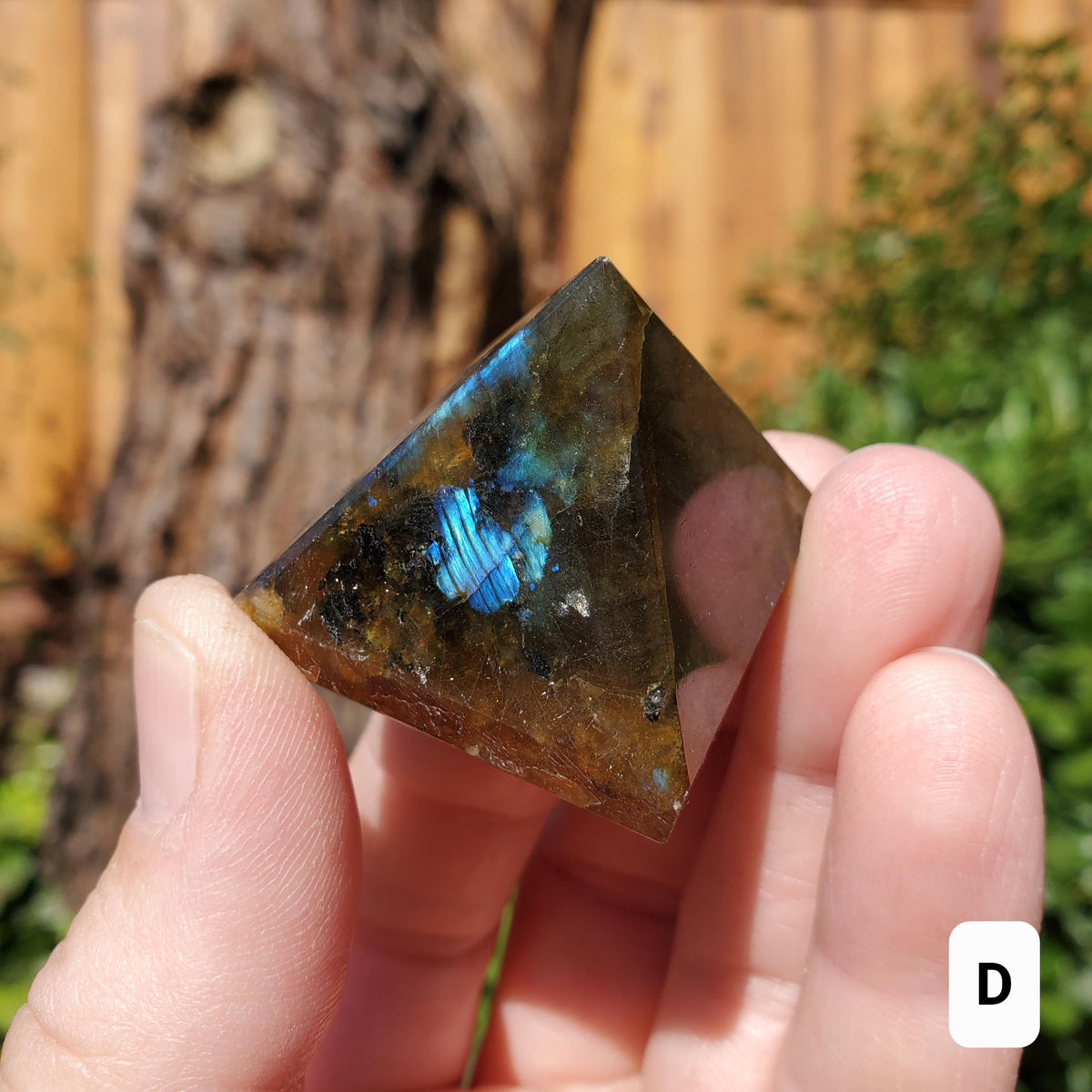 Small Labradorite Pyramid - Spiritual Connection and Awareness - 1.5" Square Crystal Healing Pyramid Gemstone
