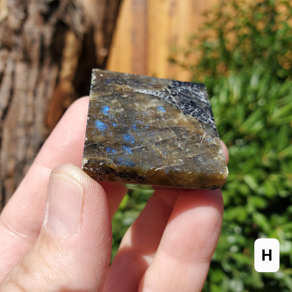 Small Labradorite Pyramid - Spiritual Connection and Awareness - 1.5" Square Crystal Healing Pyramid Gemstone