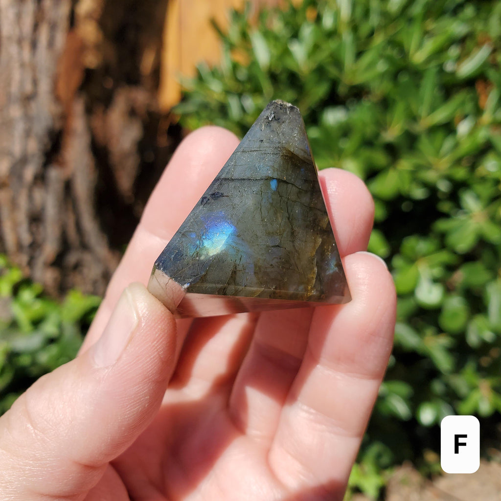 Small Labradorite Pyramid - Spiritual Connection and Awareness - 1.5" Square Crystal Healing Pyramid Gemstone