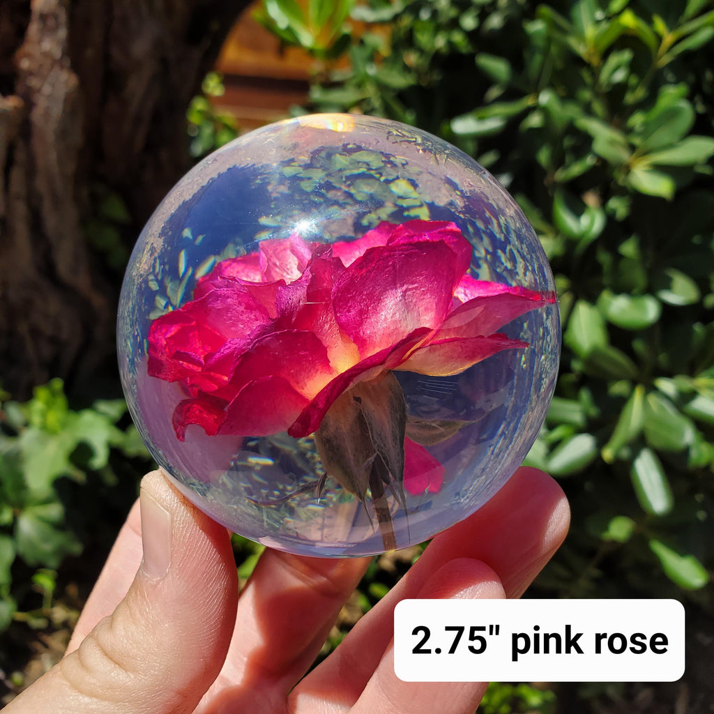 Rose Accent Light with Wooden Stand | Handmade Resin Craft with Real Rose Inside - Home Décor Night Light Beautiful Flower Gift Mood Lamp