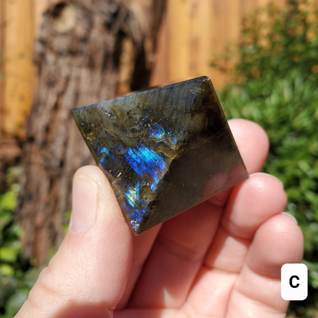 Small Labradorite Pyramid - Spiritual Connection and Awareness - 1.5" Square Crystal Healing Pyramid Gemstone