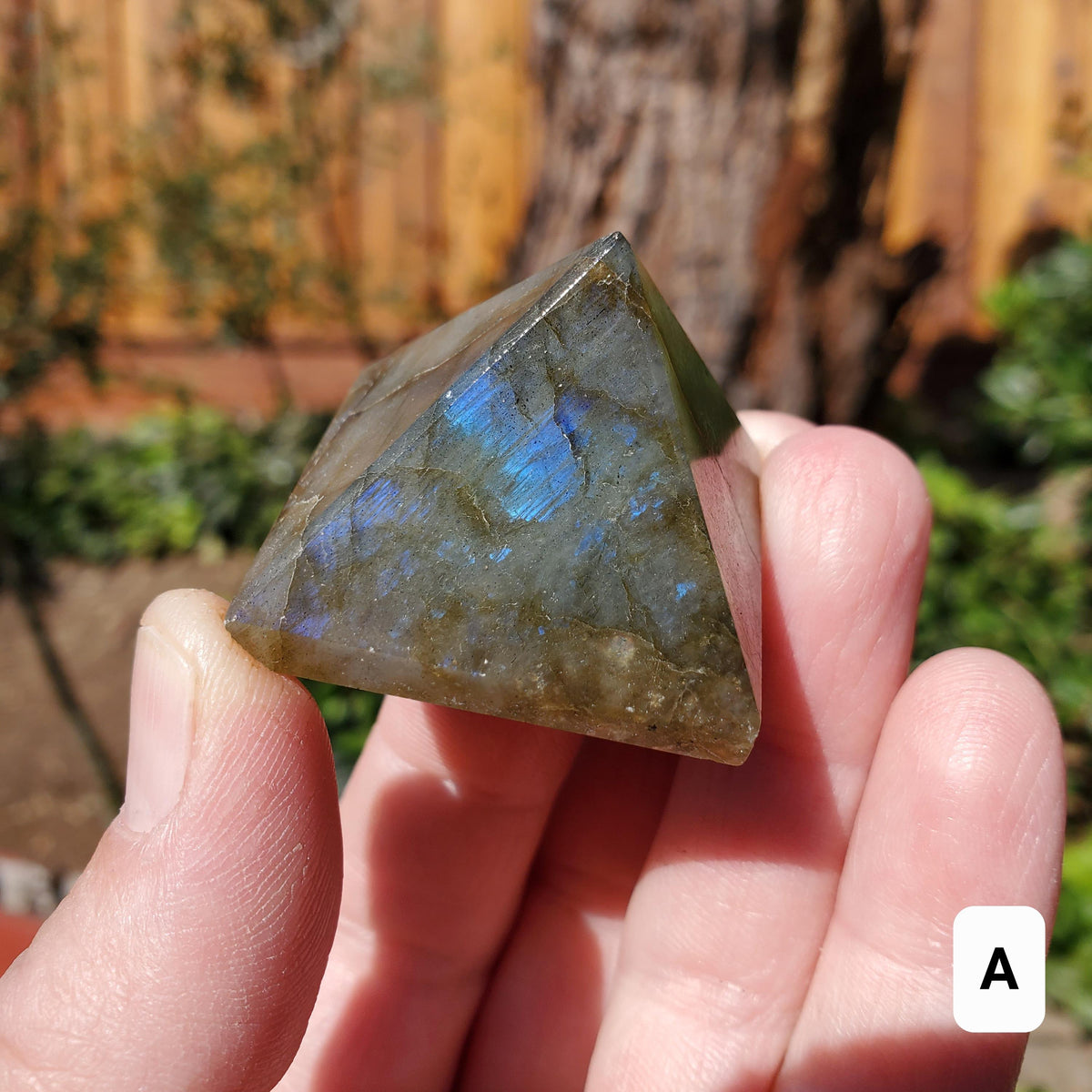 Small Labradorite Pyramid - Spiritual Connection and Awareness - 1.5" Square Crystal Healing Pyramid Gemstone