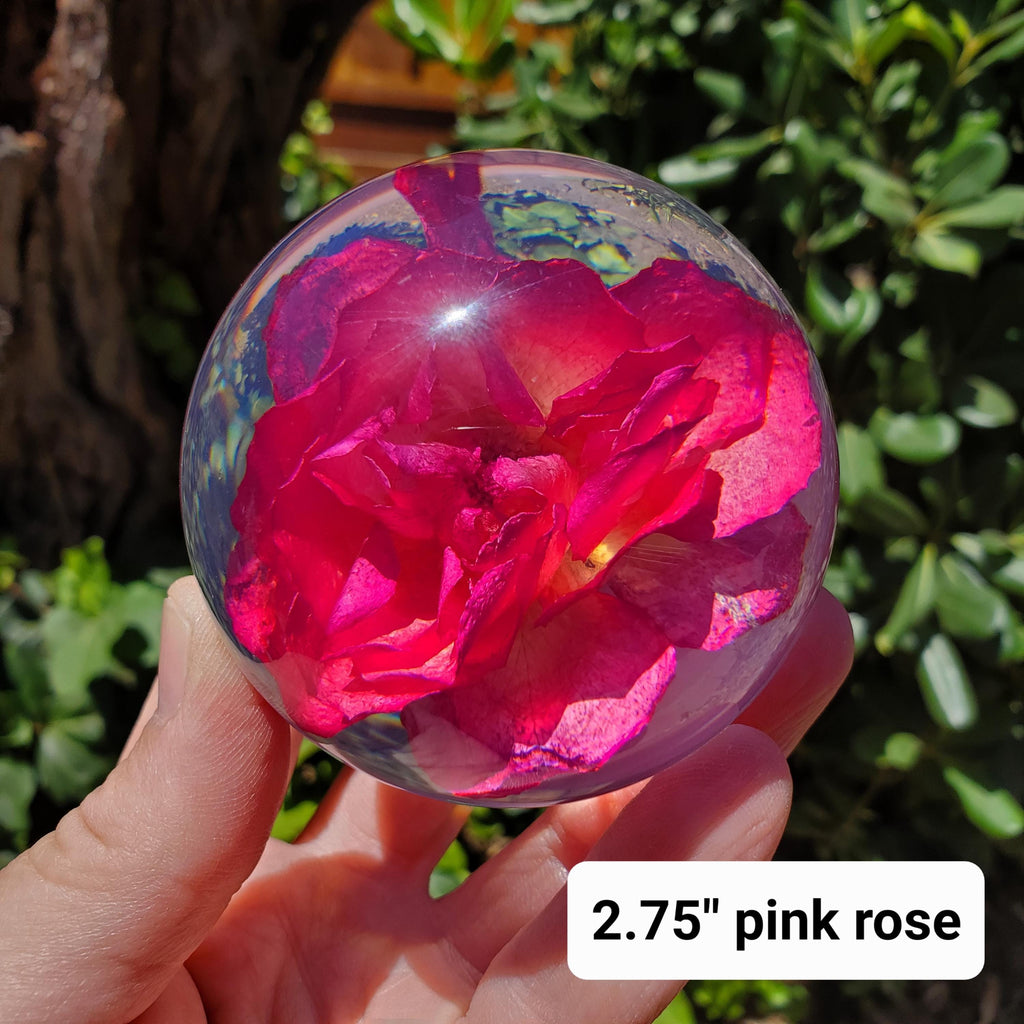 Rose Accent Light with Wooden Stand | Handmade Resin Craft with Real Rose Inside - Home Décor Night Light Beautiful Flower Gift Mood Lamp