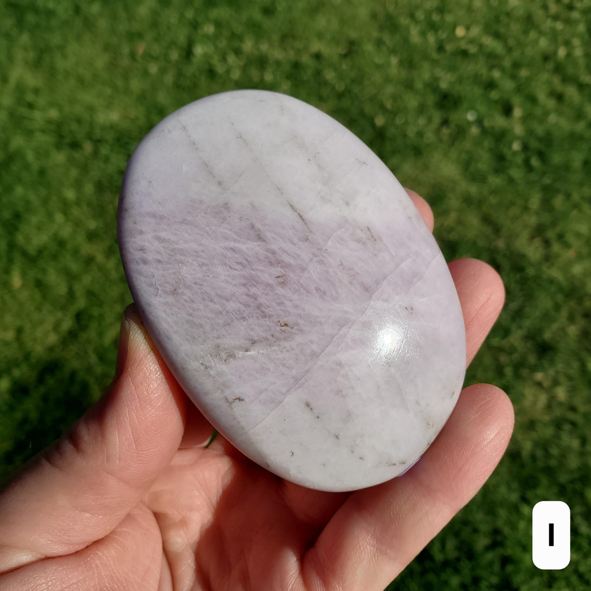 Flashy Kunzite Palm Stone - Inner Peace, Wisdom, Confidence, Understanding, Love - Pink Purple Crystal Healing Gemstone