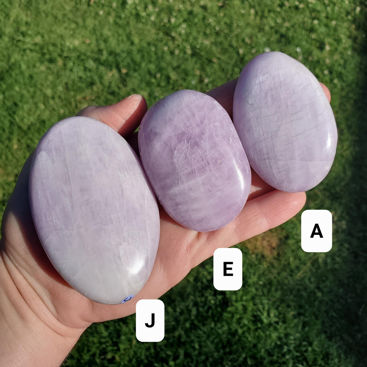 Flashy Kunzite Palm Stone - Inner Peace, Wisdom, Confidence, Understanding, Love - Pink Purple Crystal Healing Gemstone