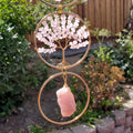 18" Crystal Tree and Raw Stone Wall Decor in Gold - Amethyst (Calming), Rose Quartz (Unconditional Love), Clear Quartz (Cleanse & Magnify)