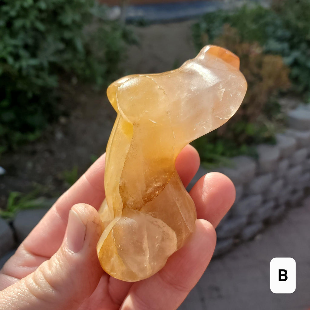 Golden Healer Female Body Figure - Balance, Power, Energizing, Grounding - Gold Crystal Model Gemstone