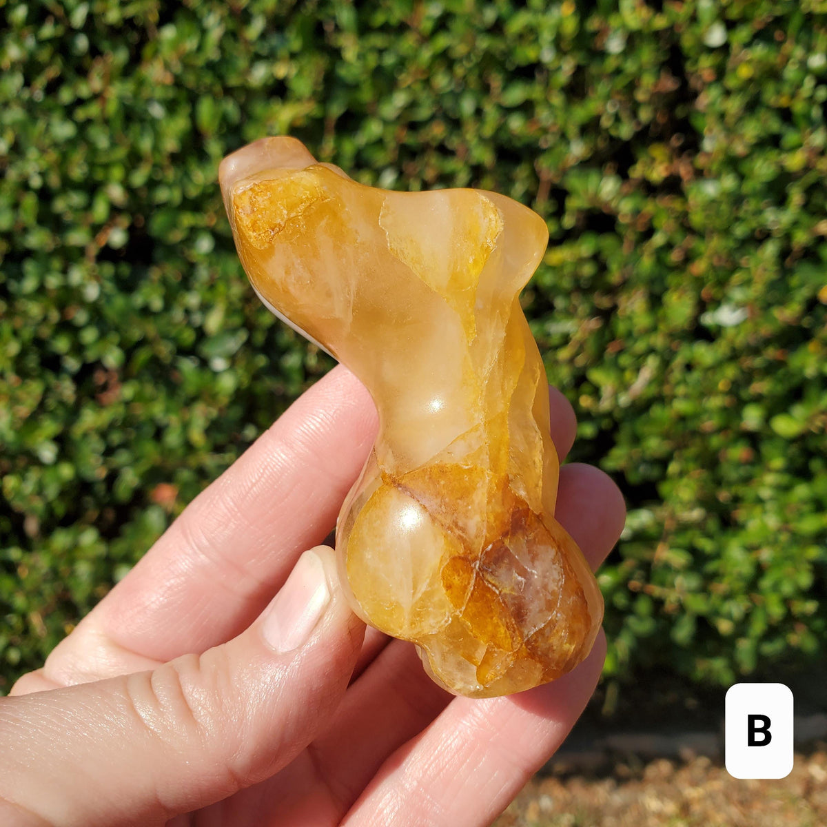 Golden Healer Female Body Figure - Balance, Power, Energizing, Grounding - Gold Crystal Model Gemstone