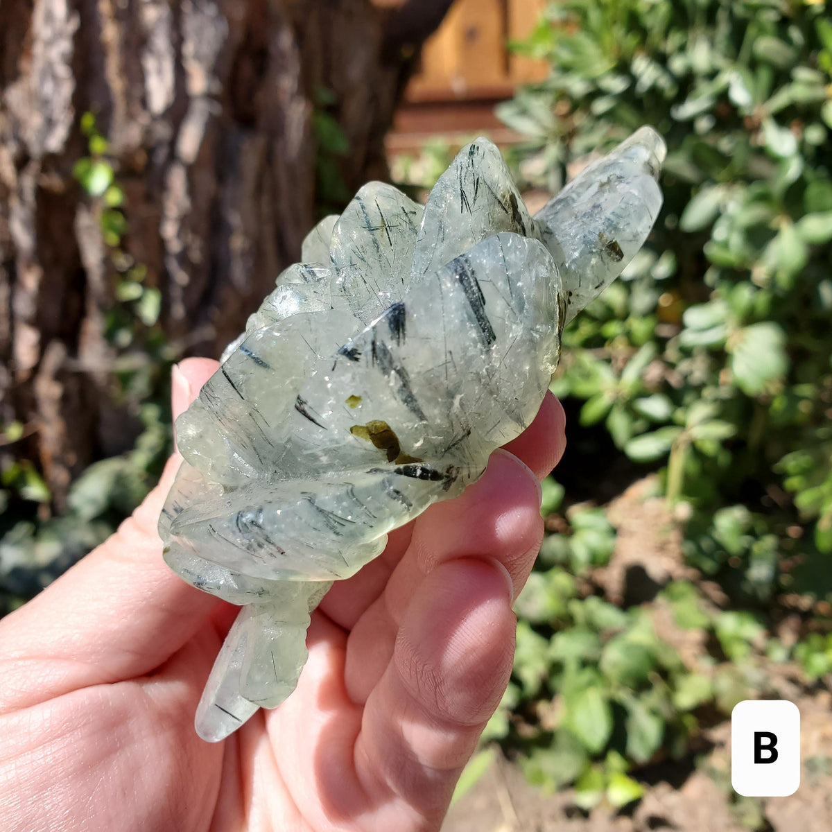 Chunky Prehnite Rose - The Healer's Stone, Restoring & Protecting Energy, Visualizations - Green Rose Carving Crystal Flower Healing Stone