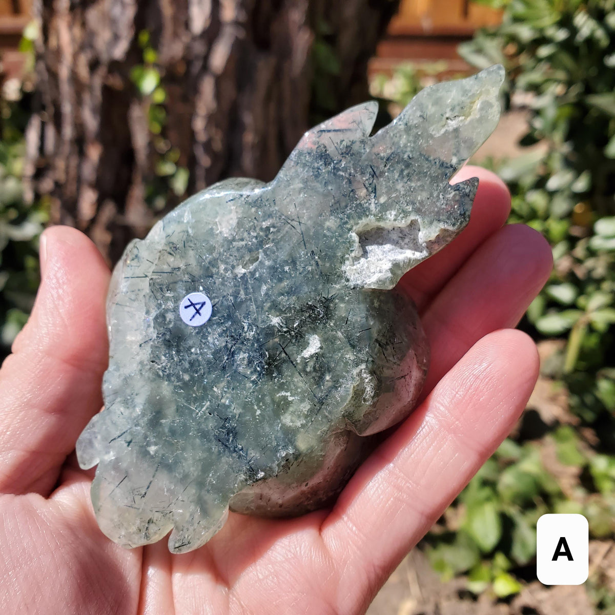 Chunky Prehnite Rose - The Healer's Stone, Restoring & Protecting Energy, Visualizations - Green Rose Carving Crystal Flower Healing Stone