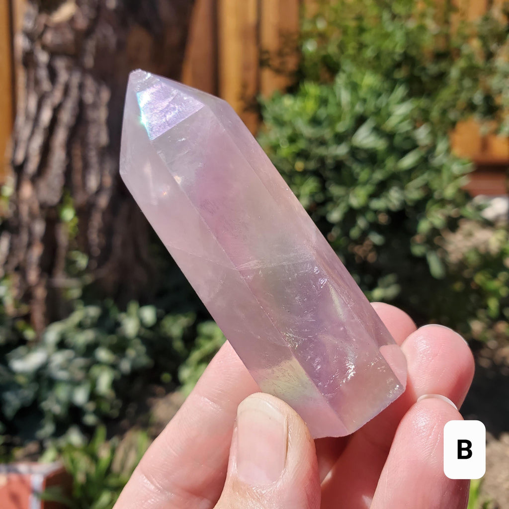 Aura Rose Quartz Tower - Unconditional Love, Compassion, Self Love - Angel Aura Pink Crystal Generator Healing Gemstone Point Obelisk