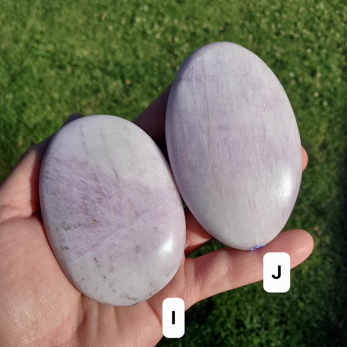 Flashy Kunzite Palm Stone - Inner Peace, Wisdom, Confidence, Understanding, Love - Pink Purple Crystal Healing Gemstone