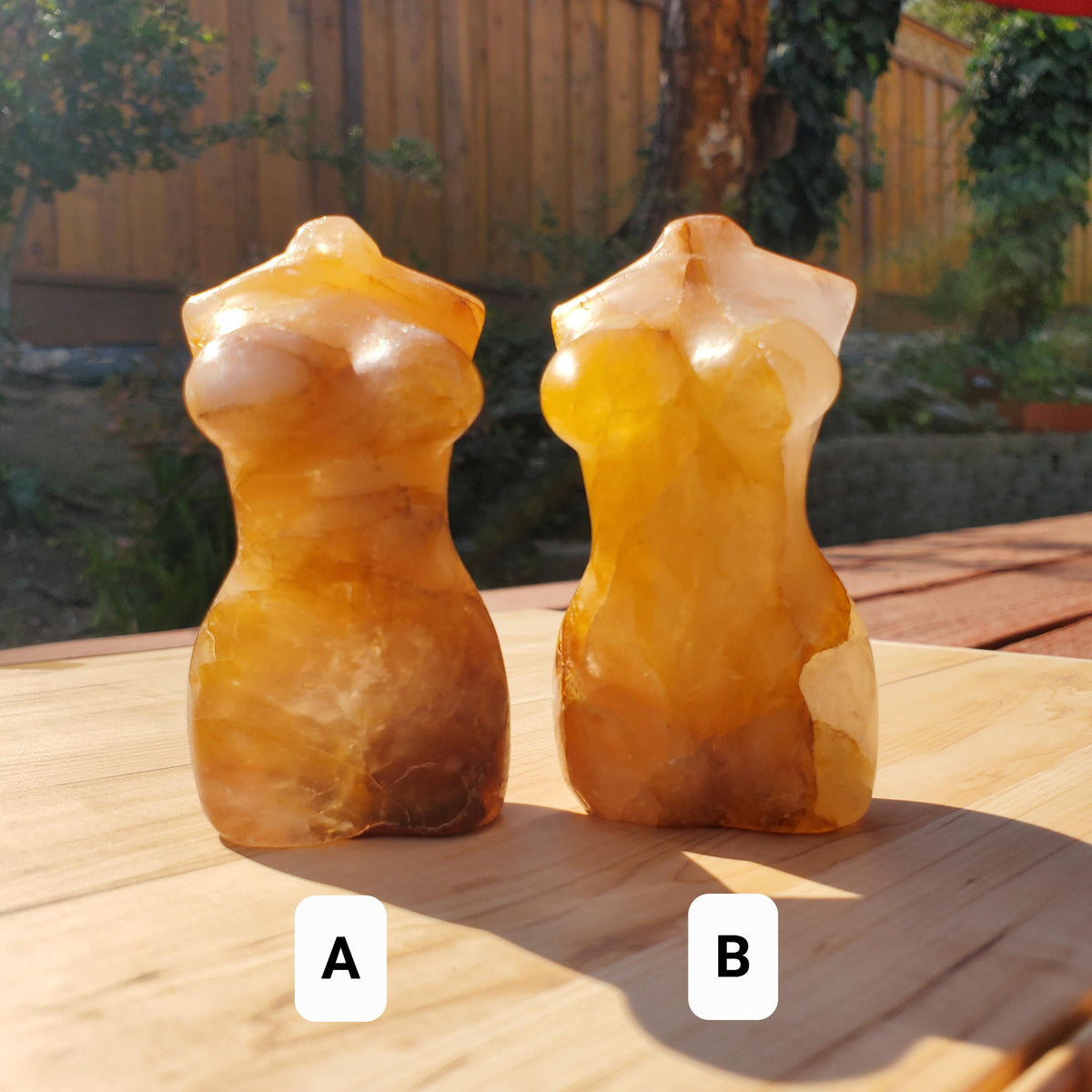 Golden Healer Female Body Figure - Balance, Power, Energizing, Grounding - Gold Crystal Model Gemstone