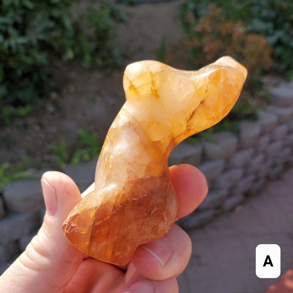 Golden Healer Female Body Figure - Balance, Power, Energizing, Grounding - Gold Crystal Model Gemstone