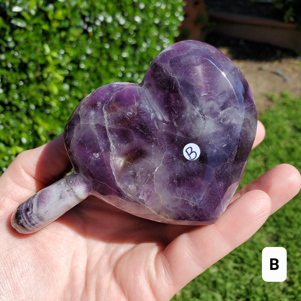 Dream Amethyst Heart Shaped Tea Cup 8oz - Calming, Energetic Protection, Positivity, Divine Love - Purple Amethyst Crystal Healing Mug Decor