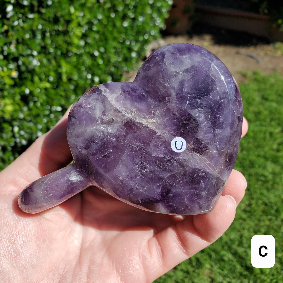 Dream Amethyst Heart Shaped Tea Cup 8oz - Calming, Energetic Protection, Positivity, Divine Love - Purple Amethyst Crystal Healing Mug Decor