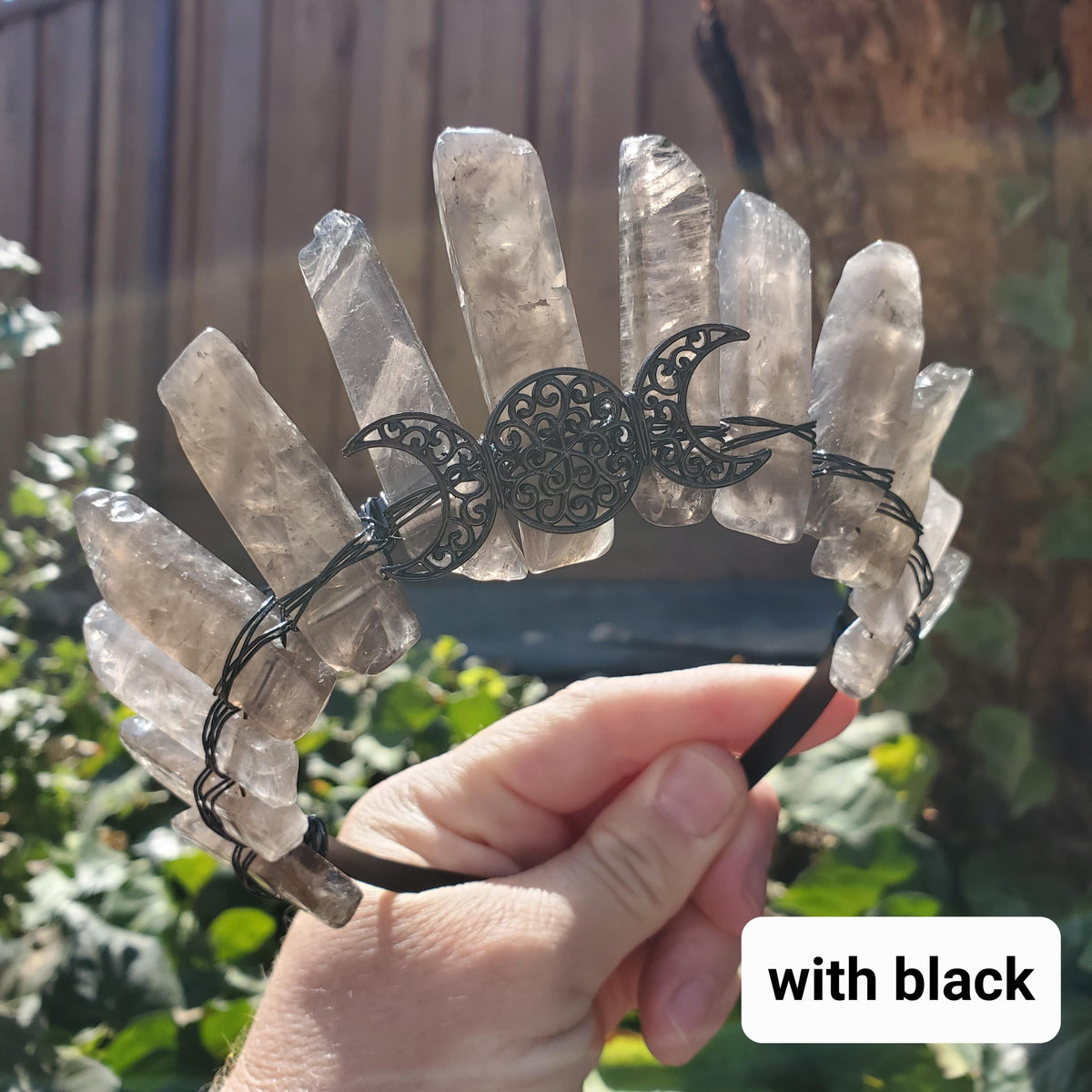 Smoky Quartz Crown - Protective, Grounding, Filters Out Bad Energy - Smokey Quartz Goddess Crown Healing Crystals Gemstones