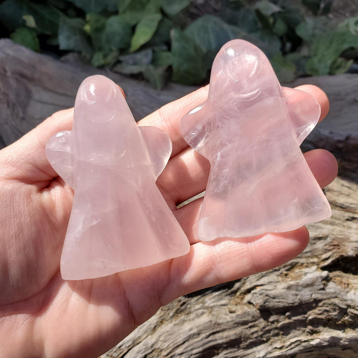 Rose Quartz Ghost - Universal & Unconditional Love, Compassion, Kindness - Crystal Halloween Stones Home Decor Healing Gemstone