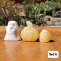 Mini Crystal Halloween Trio - Crystal Pumpkin, Ghost & Skull Carving Halloween Set - Cute Seasonal Decor