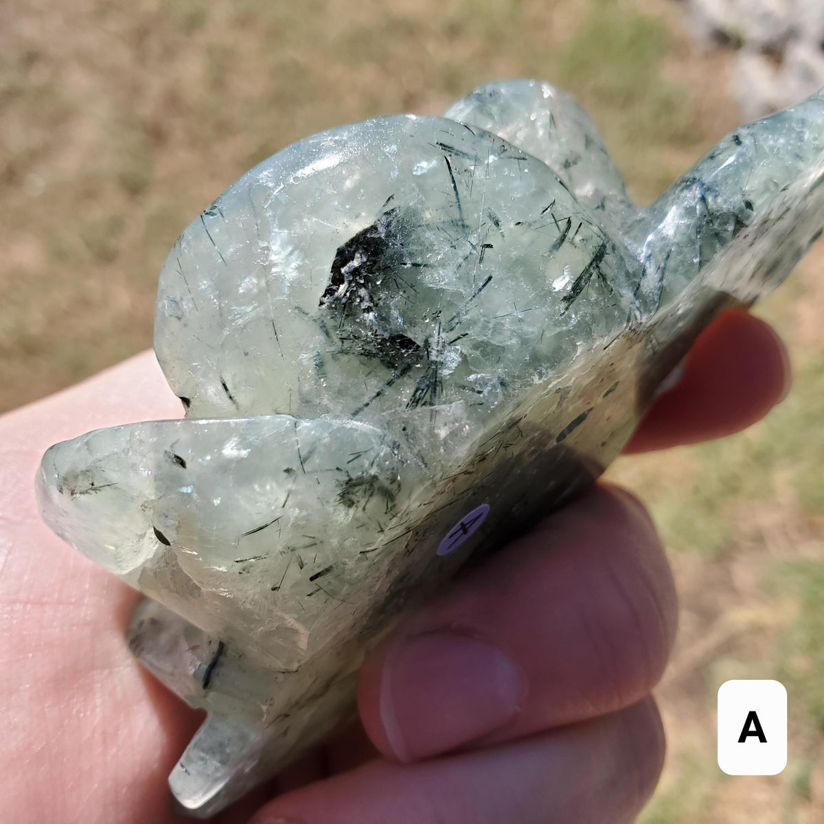 Chunky Prehnite Rose - The Healer's Stone, Restoring & Protecting Energy, Visualizations - Green Rose Carving Crystal Flower Healing Stone