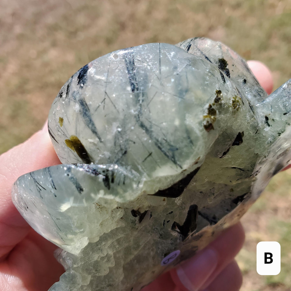 Chunky Prehnite Rose - The Healer's Stone, Restoring & Protecting Energy, Visualizations - Green Rose Carving Crystal Flower Healing Stone