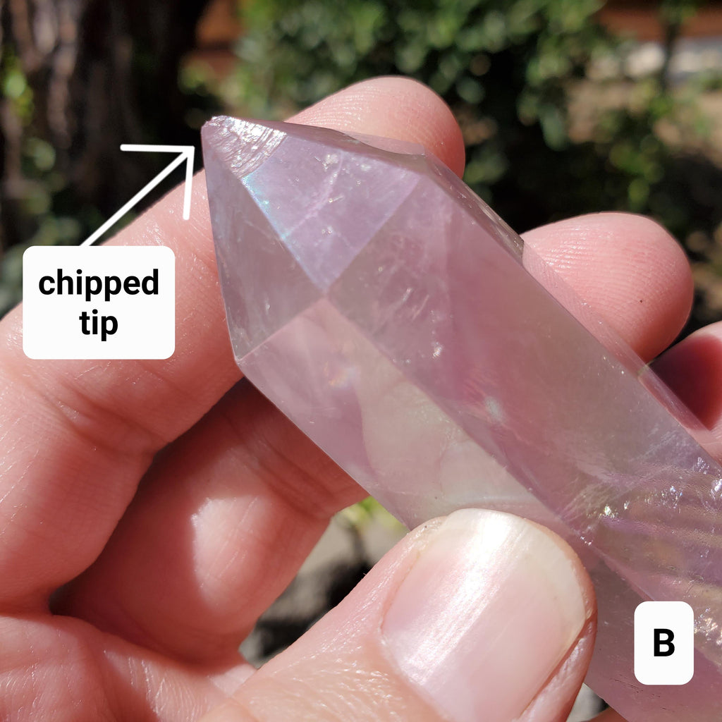 Aura Rose Quartz Tower - Unconditional Love, Compassion, Self Love - Angel Aura Pink Crystal Generator Healing Gemstone Point Obelisk