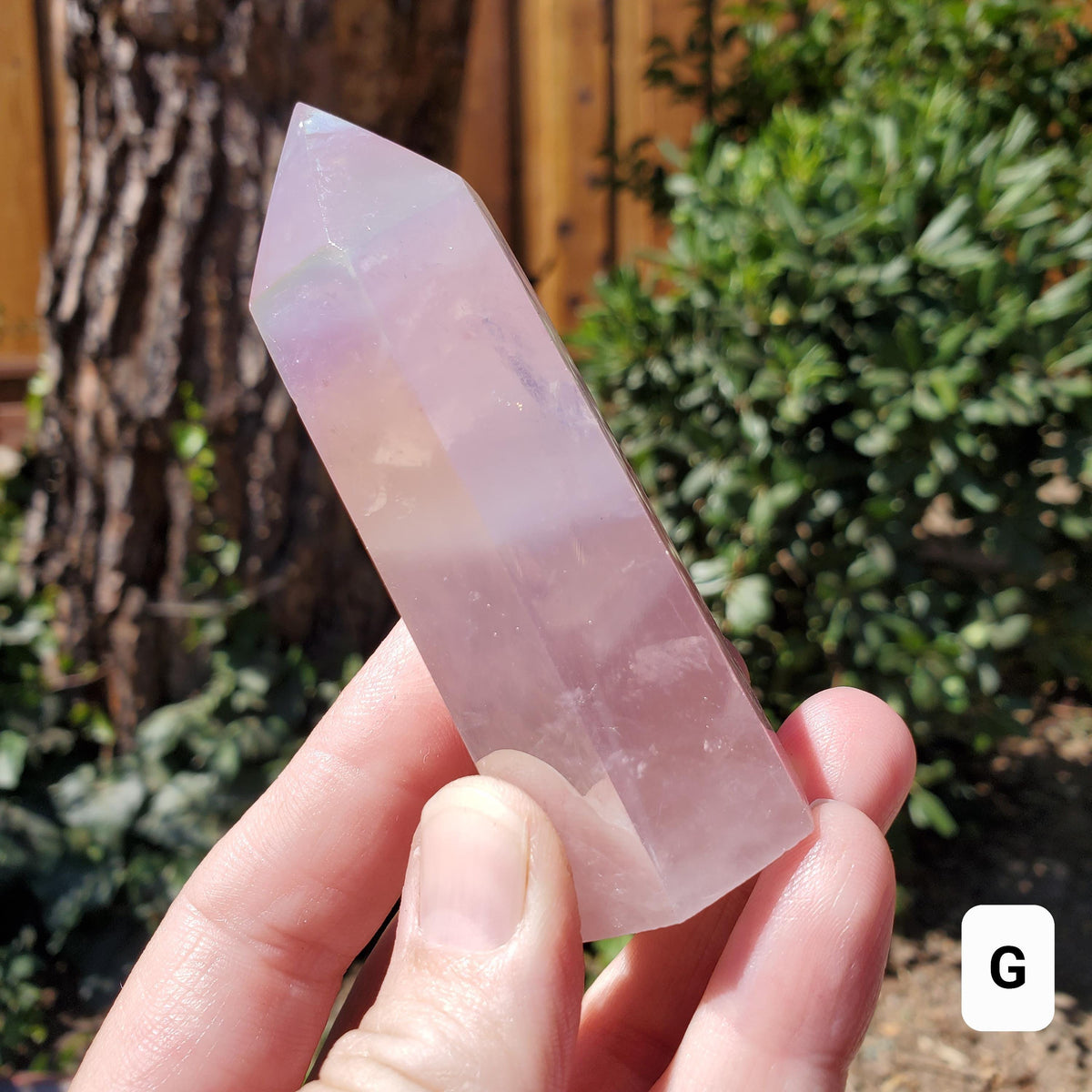 Aura Rose Quartz Tower - Unconditional Love, Compassion, Self Love - Angel Aura Pink Crystal Generator Healing Gemstone Point Obelisk