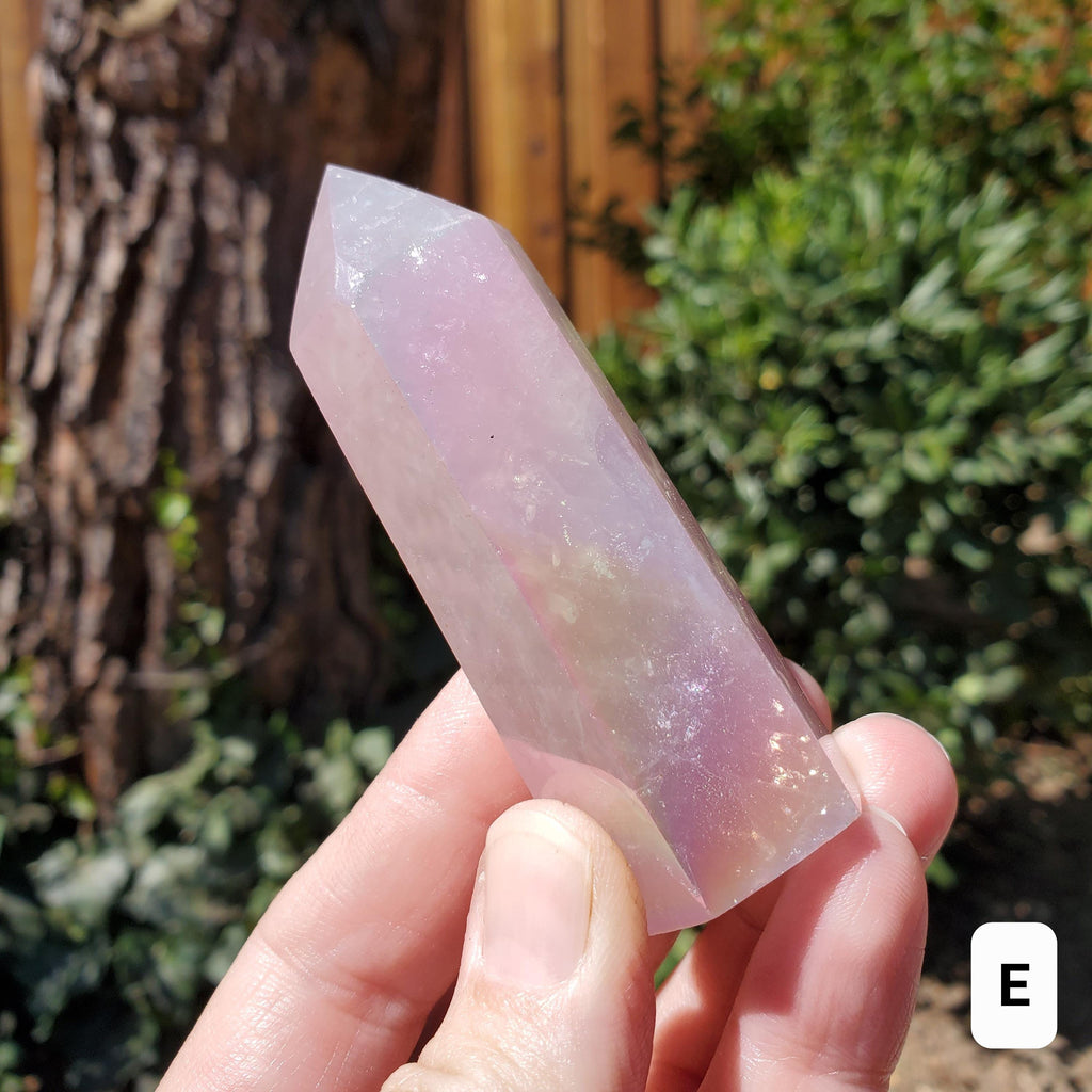 Aura Rose Quartz Tower - Unconditional Love, Compassion, Self Love - Angel Aura Pink Crystal Generator Healing Gemstone Point Obelisk