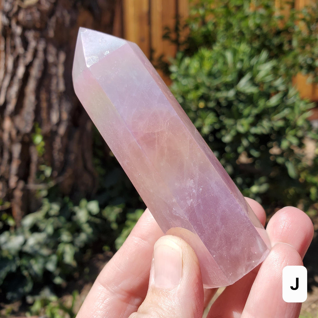 Aura Rose Quartz Tower - Unconditional Love, Compassion, Self Love - Angel Aura Pink Crystal Generator Healing Gemstone Point Obelisk