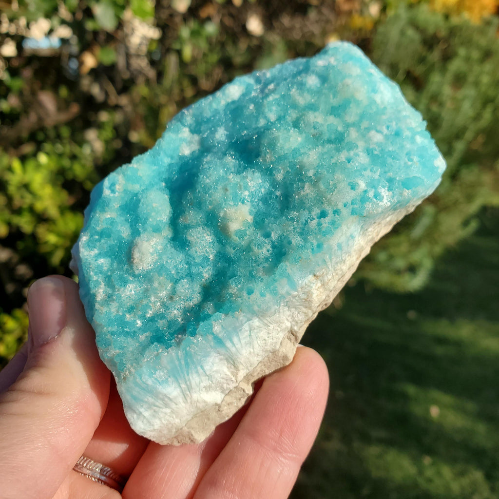 Raw Blue Aragonite Specimen - For Healers and Spiritual Teachers, Helps You Communicate & Deal With Others - Raw Crystal Ocean Stone