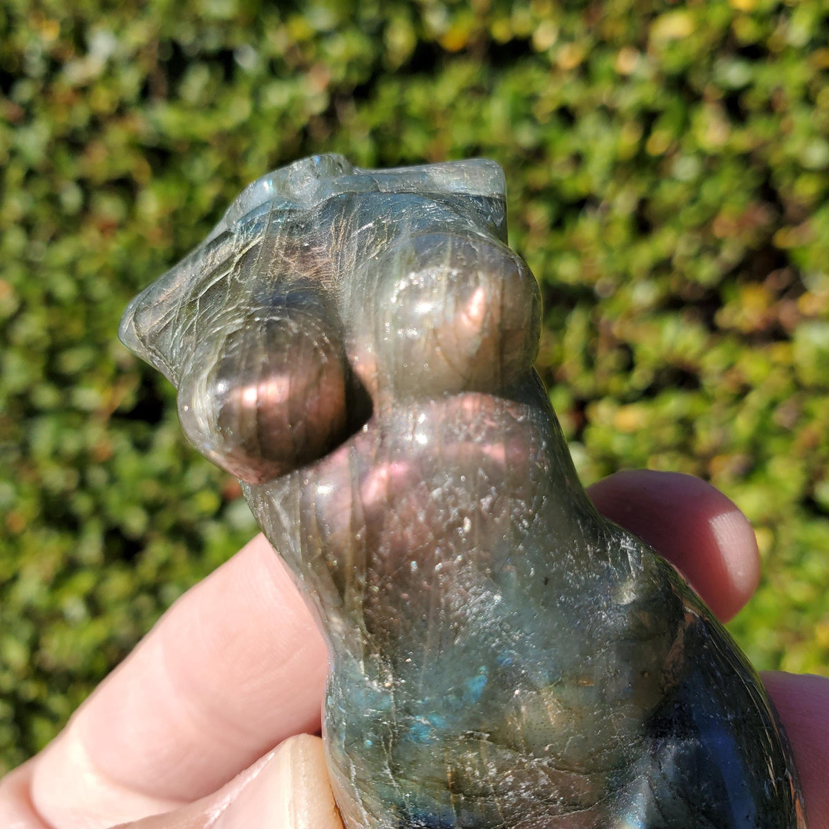 Flashy Labradorite Lady Body 2.75" - Awareness, Connection, Intuition - Crystal Female Model Lab Carving Healing Gemstone Statement Feminine