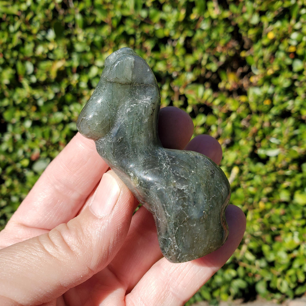 Flashy Labradorite Lady Body 2.75" - Awareness, Connection, Intuition - Crystal Female Model Lab Carving Healing Gemstone Statement Feminine