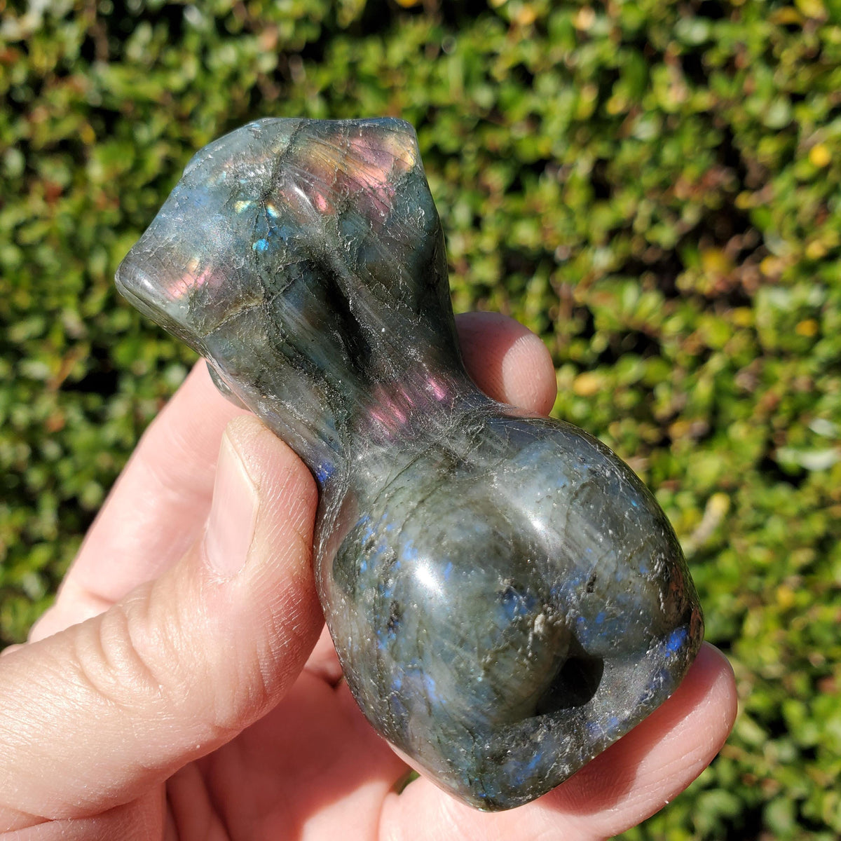 Flashy Labradorite Lady Body 2.75" - Awareness, Connection, Intuition - Crystal Female Model Lab Carving Healing Gemstone Statement Feminine