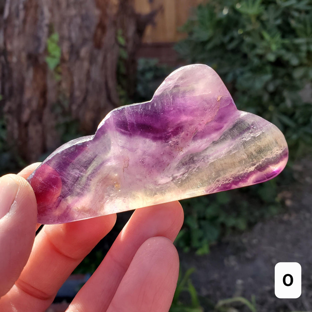 Rainbow Fluorite Standing Cloud (Listing 2 of 2) - Mental Clarity, Energetic Protection, Positivity - Carved Crystal Cloud Healing Gemstone