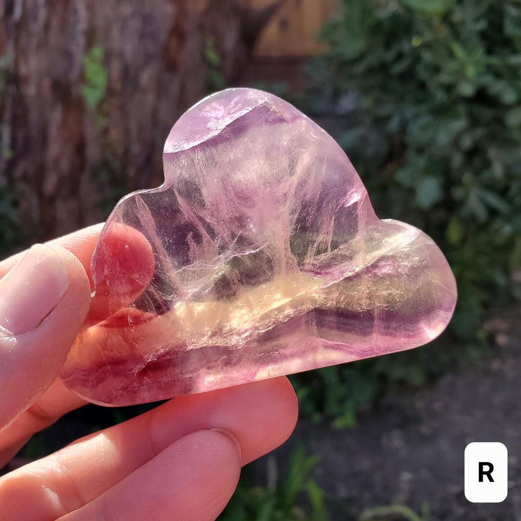 Rainbow Fluorite Standing Cloud (Listing 2 of 2) - Mental Clarity, Energetic Protection, Positivity - Carved Crystal Cloud Healing Gemstone