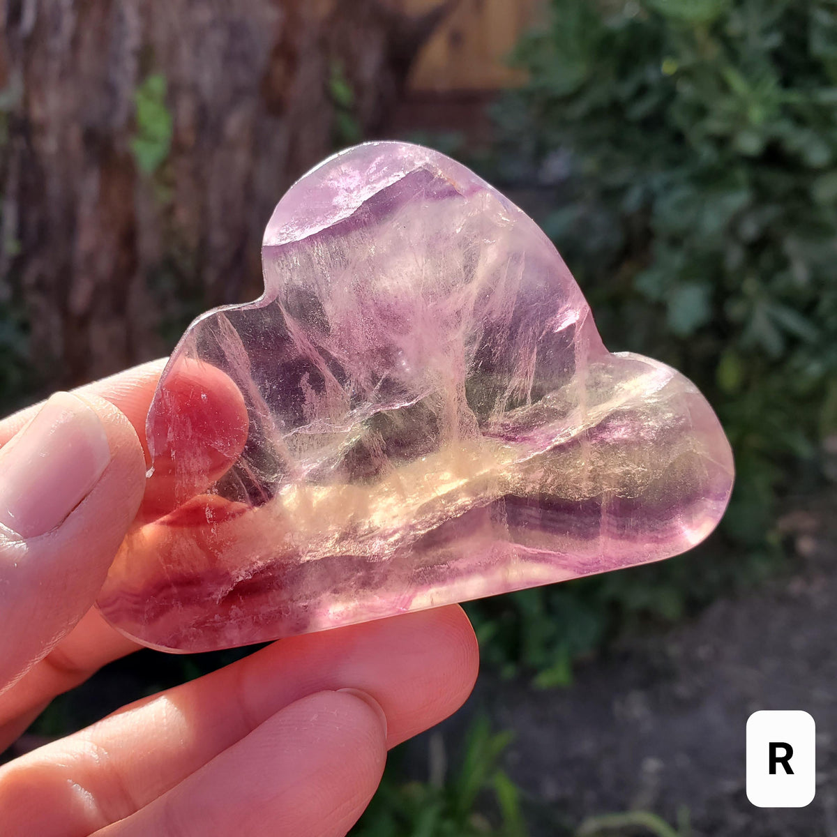 Rainbow Fluorite Standing Cloud (Listing 2 of 2) - Mental Clarity, Energetic Protection, Positivity - Carved Crystal Cloud Healing Gemstone